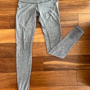 Lululemon Wunder Under Mid Rise Gray Full Length Leggings Size: 6